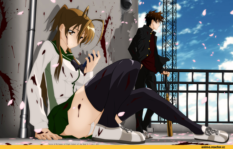 art, Anime Art, большие картинки, панцу, Highschool of the Dead, Anime