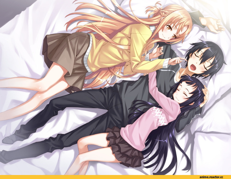 art, Sword Art Online, Kirito, Asuna, Yui(SAO), Anime
