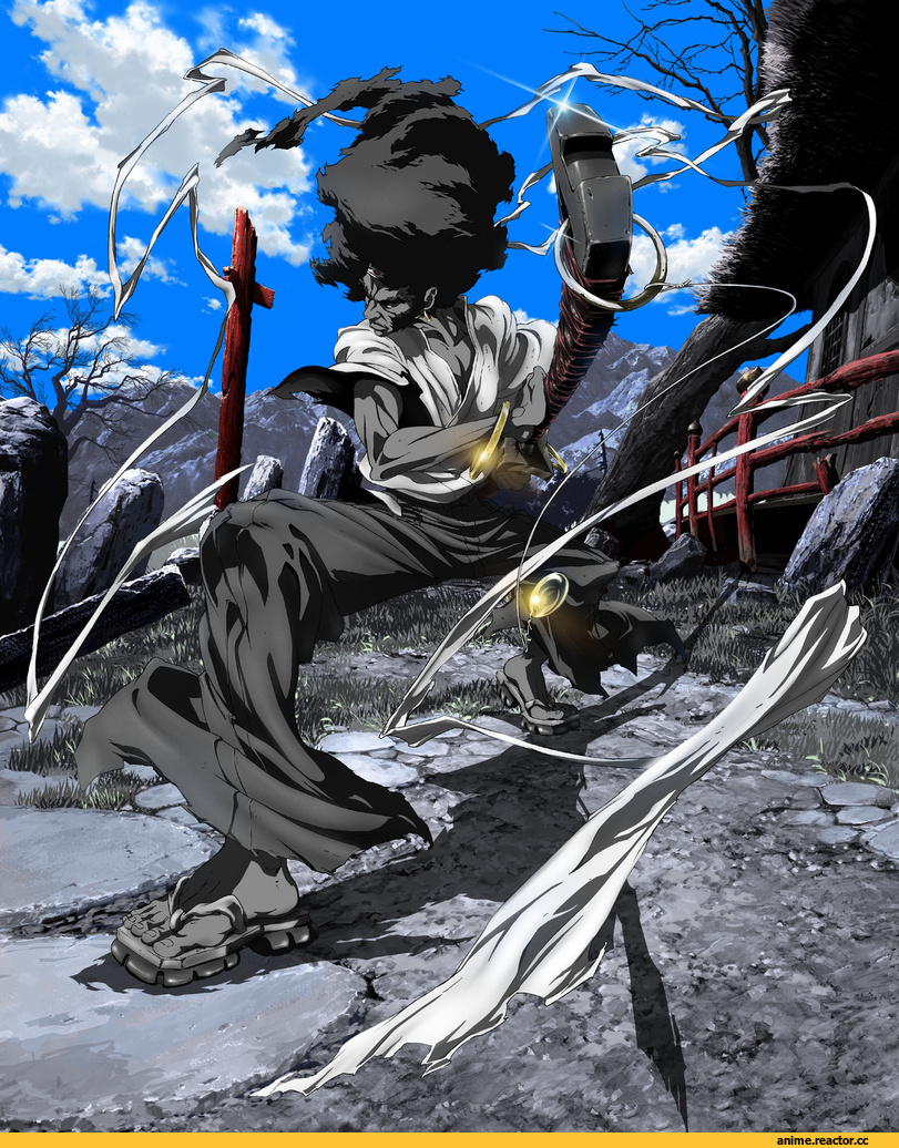 art, afro samurai, афросамурай, Anime