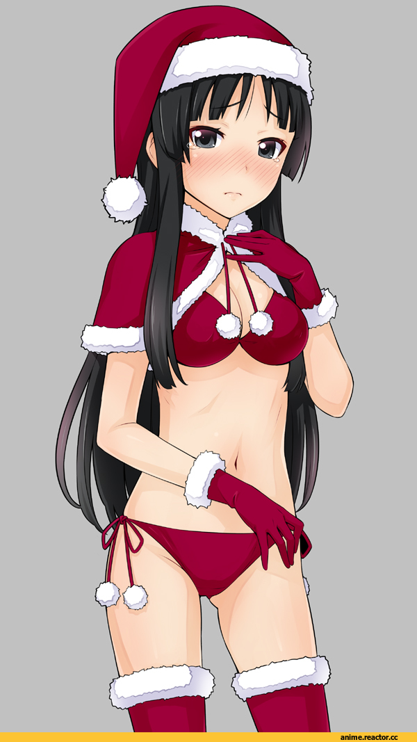 art, песочница эротики, Эротика, k-on, Mio, рождество, Merry Christmas, Anime