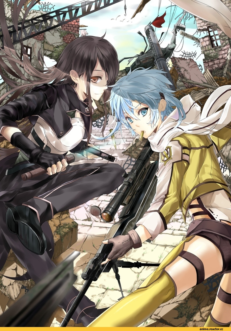 art, Shinon, GGO, Kirito, Anime