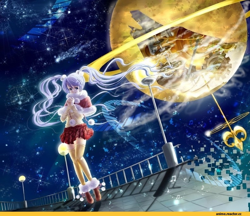art, Snow Miku, Anime
