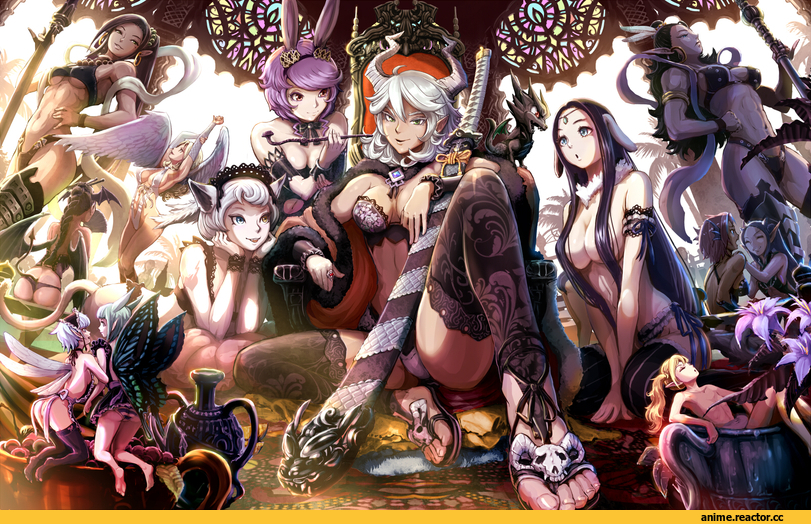 art, песочница эротики, Эротика, гетерохромия, гарем, музыка, Anime