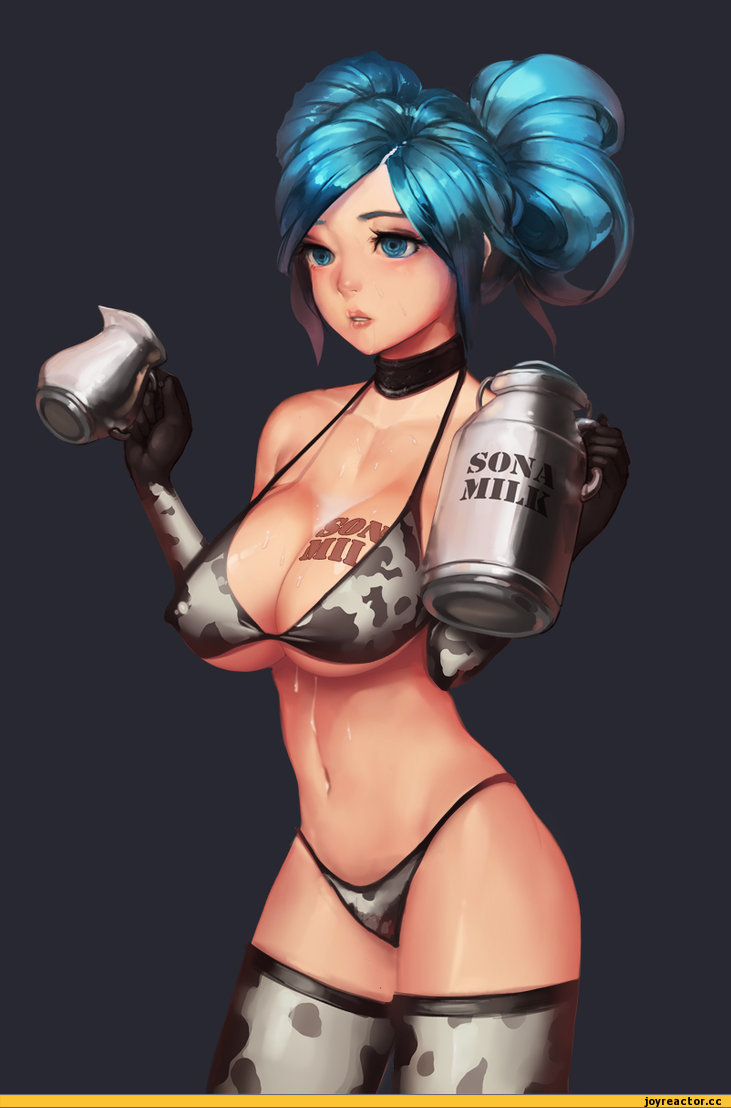 art, InstantIP, сисечки, pantsy, панцу, milk, sona milk, молоко, League of Legends, Sona, Anime