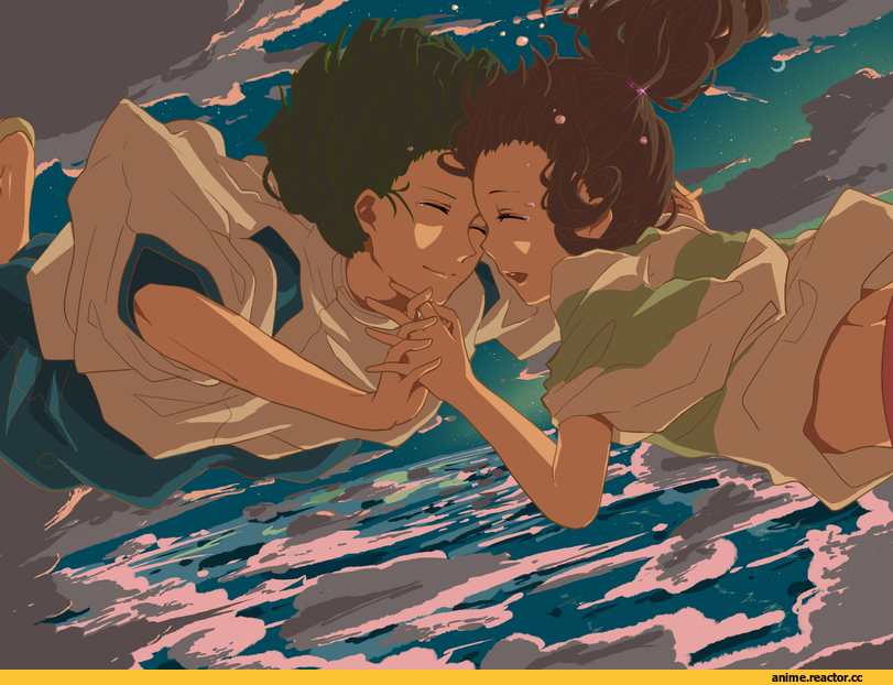 art, Studio Ghibli, ghibli, Ogino Chihiro, Хаку, продолжение в комментариях, Anime