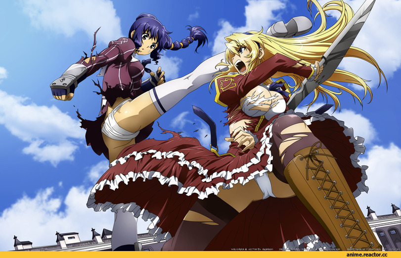 art, until last blood, akiranyo, pantsu, fight, чулки, Freezing, Anime Ero, Anime