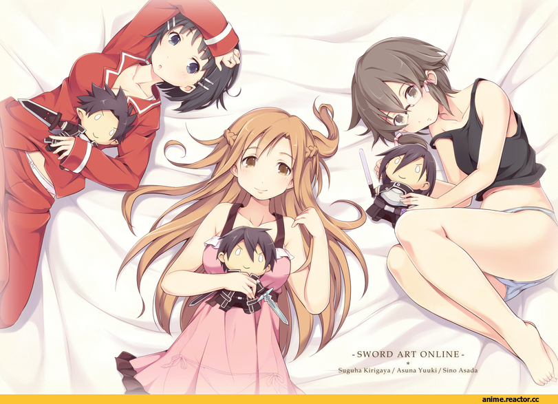 art, GGO, artist Furumiya Haiji, Asuna Yuuki, Sinon, Kirigaya Suguha, Anime
