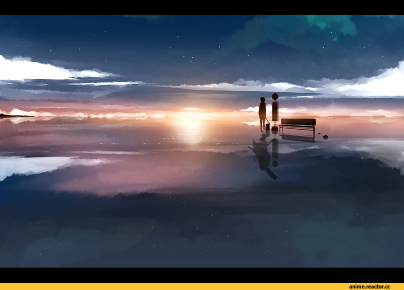 красивые картинки, art, закат, рассвет, под катом еще, Anime