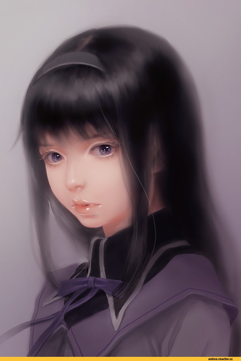 Anime Art, art, красивые картинки, песочница красивых картинок, onomachi, Akemi Homura, Mahou Shoujo Madoka Magica, realistic, portrait, Anime