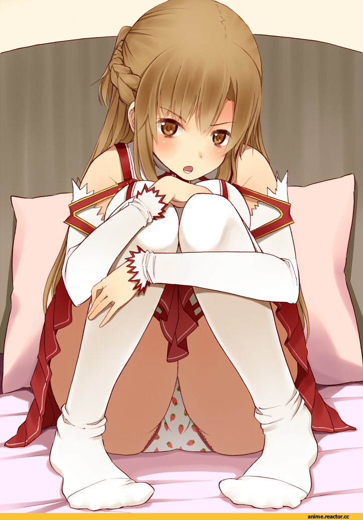 art, красивые картинки, kitsuneko azarashi(artist), Sword Art Online, Asuna, панцу, Anime