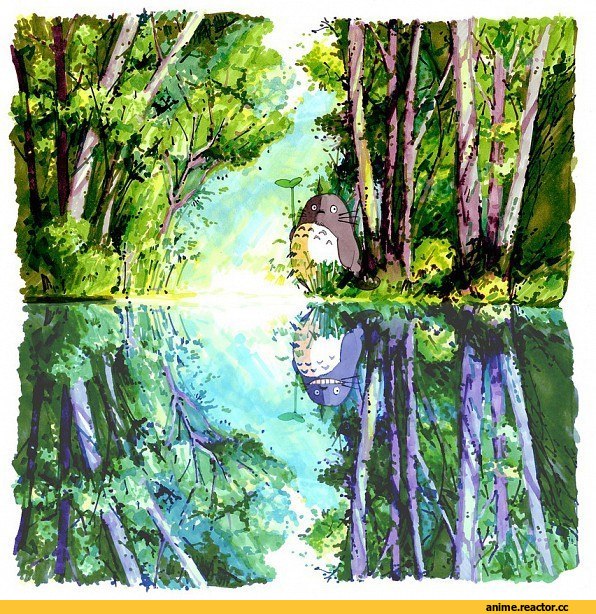 красивые картинки, art, totoro, Anime