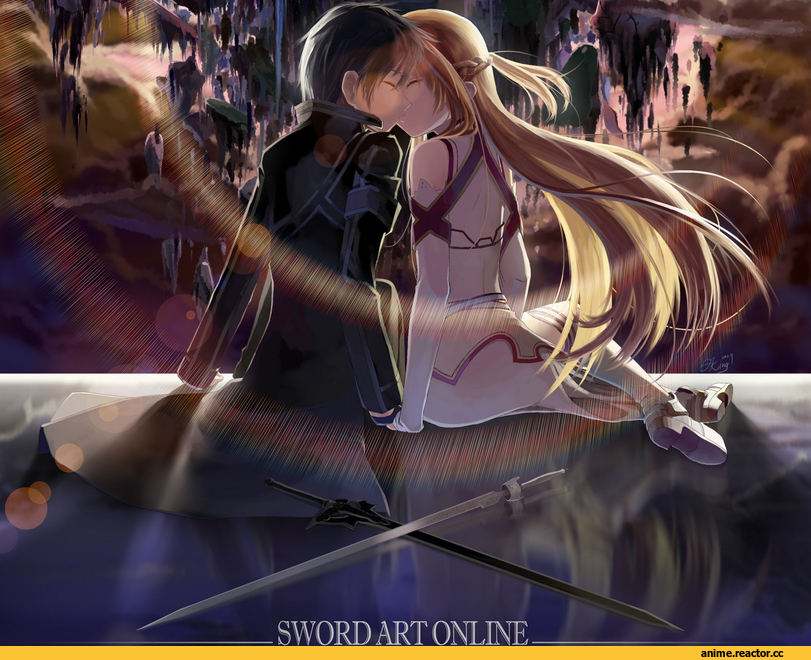 art, красивые картинки, Sword Art Online, под катом еще, Kirito, Asuna, Anime