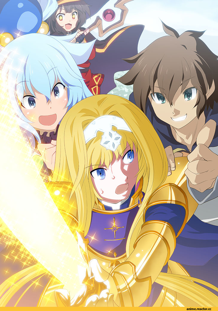 Aqua (KonoSuba), KonoSuba, Megumin, Satou Kazuma, Darkness (KonoSuba), Anime