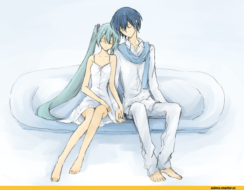 art, красивые картинки, Hatsune Miku, Vocaloid, Kaito, Anime