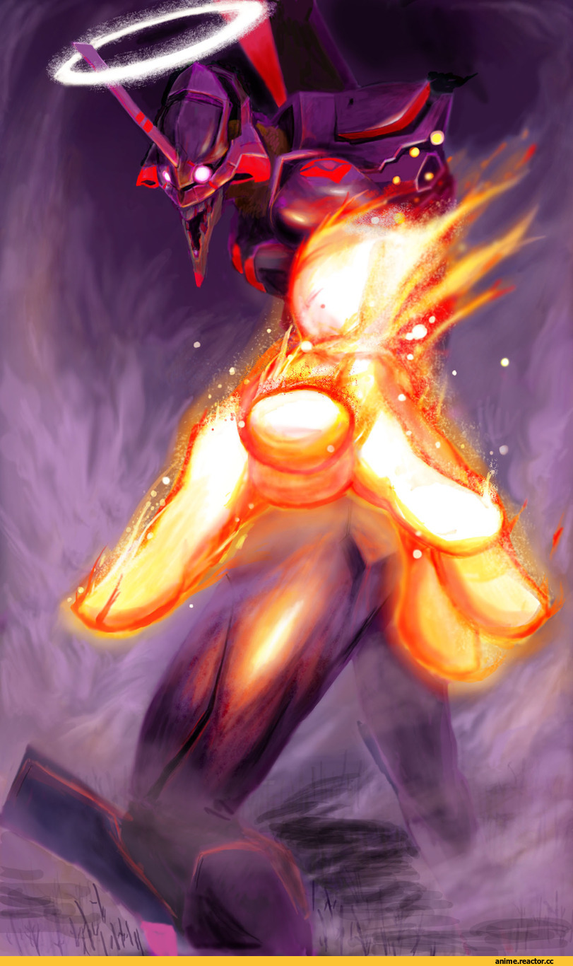 Evangelion, EVA 01, art, красивые картинки, Anime
