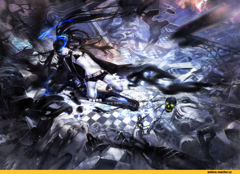 Black Rock Shooter, Anime Art, art, красивые картинки, девушки, Anime