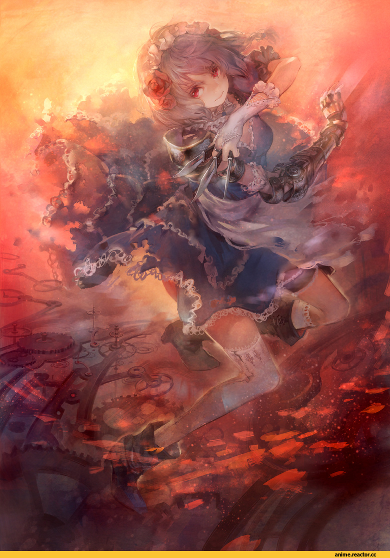 art, красивые картинки, Touhou Project, Izayoi Sakuya, Anime
