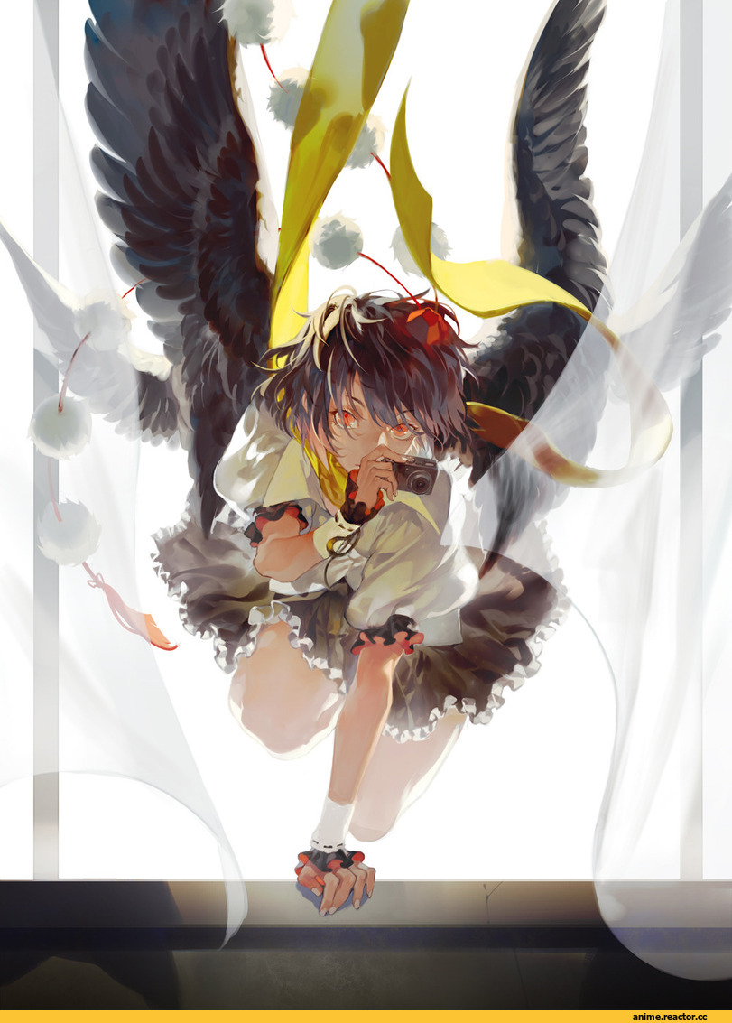 Anime Art, art, красивые картинки, девушки, Touhou Project, Shameimaru Aya, rei (sanbonzakura), Anime