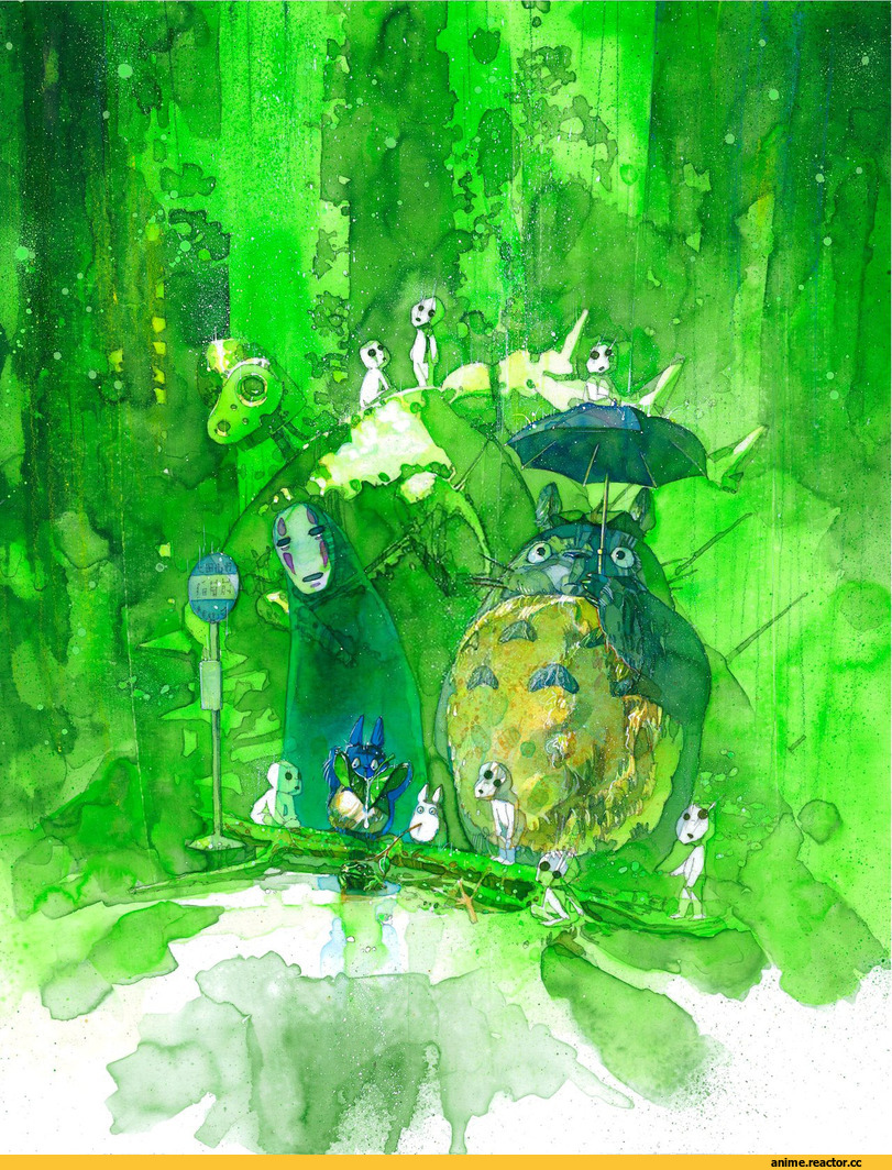 art, красивые картинки, Bus Stop, markmchaley, ghibli, мой сосед тоторо, Anime
