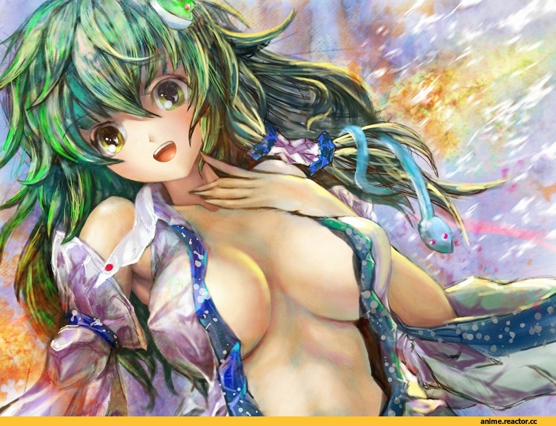 арт, красивые картинки, Touhou Project, Kochiya Sanae, Anime