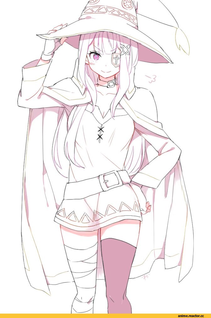 Re Zero Kara Hajimeru Isekai Seikatsu, crossover, KonoSuba, Monochrome (Anime), Emilia (re zero), Megumin, Anime
