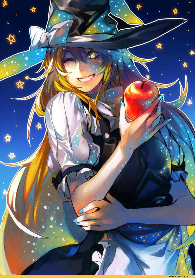 art, красивые картинки, девушки, Anime Art, Touhou Project, Kirisame Marisa, Anime