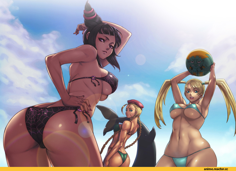 art, красивые картинки, Street Fighter, Cammy White, han juri, Rainbow Mika, Anime