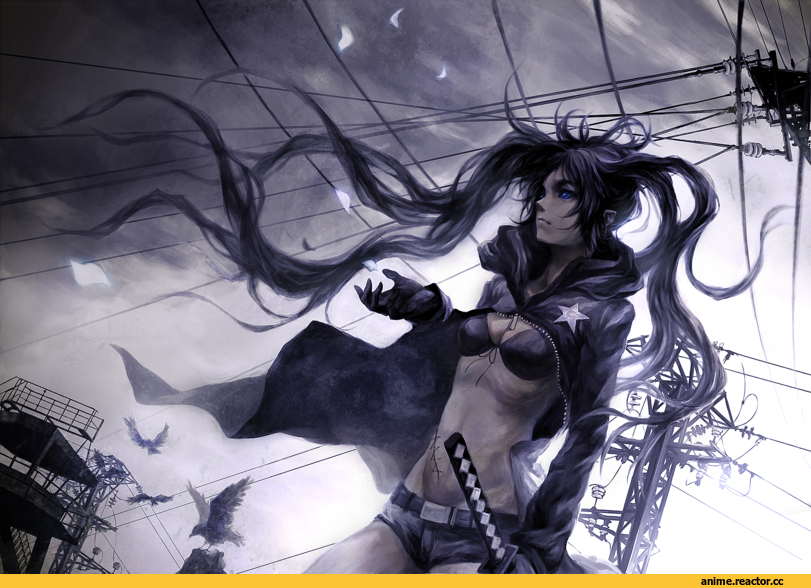 Black Rock Shooter, Kuroi Mato, crowdesu, art, красивые картинки, Anime