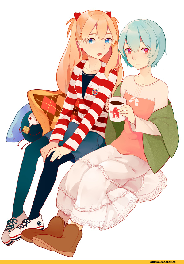 art, красивые картинки, девушки, Anime Art, няши, soryu asuka langley, Evangelion, ayanami rei, Anime