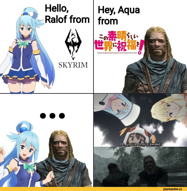 #Anime, фэндомы, Skyrim, The Elder Scrolls, Aqua (KonoSuba), KonoSuba, #Приколы для даунов, разное, #   , Anime