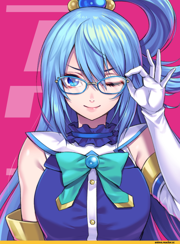 Anime Art, artist, Aqua (KonoSuba), KonoSuba, Megane, re (re 09), Anime