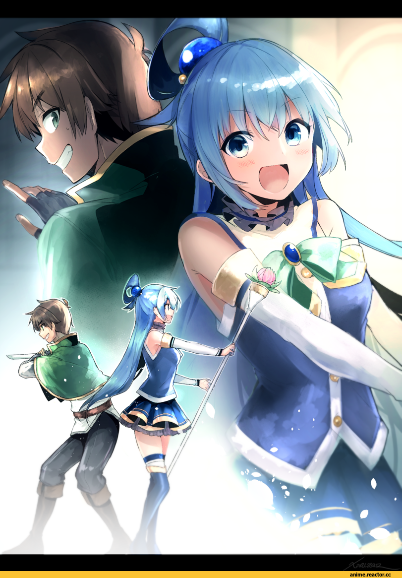 Aqua (KonoSuba), KonoSuba, Kazuma Satou, Xarlasar, Anime