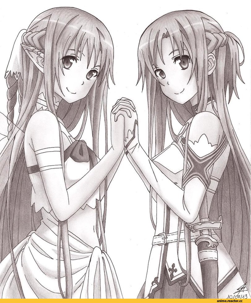 art, красивые картинки, Anime Art, Sword Art Online, Asuna Yuuki, Anime
