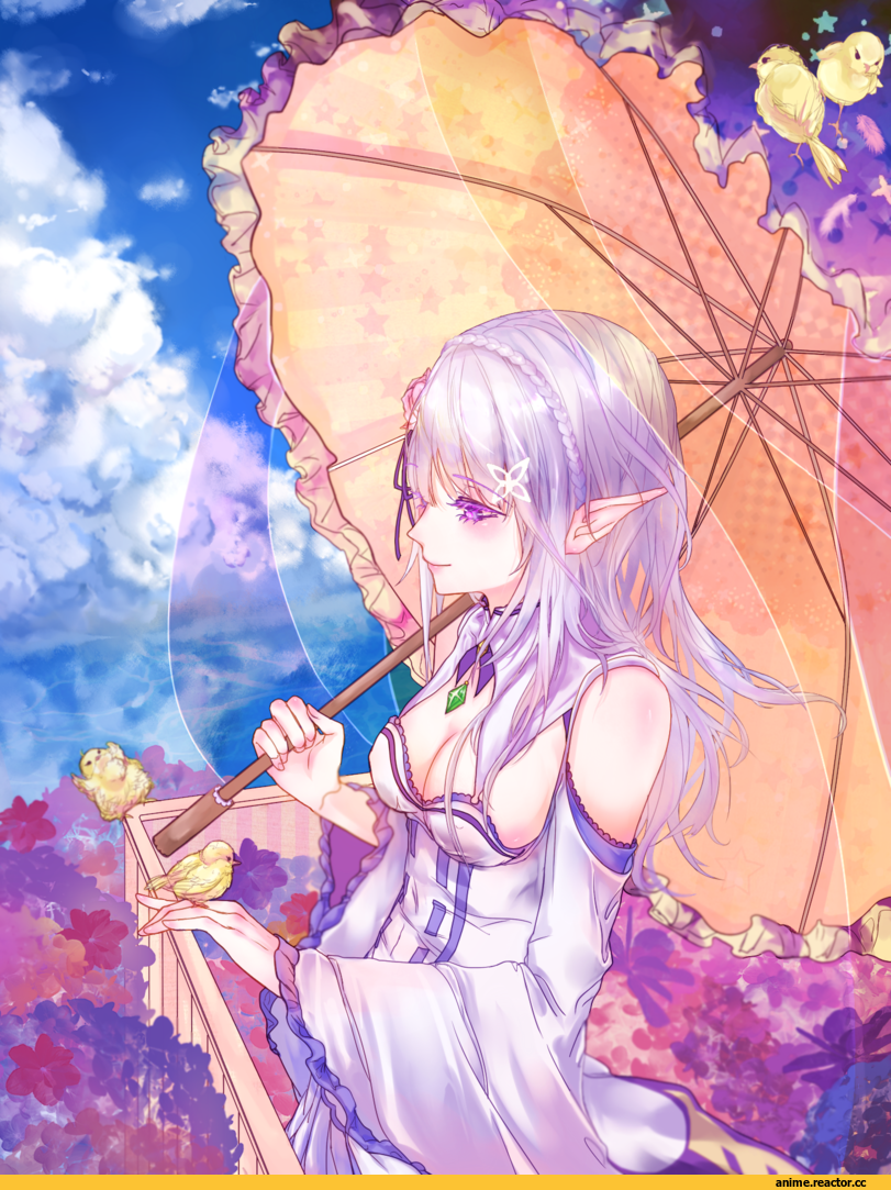 Re Zero Kara Hajimeru Isekai Seikatsu, Emilia (re zero), EcKyuu, Anime