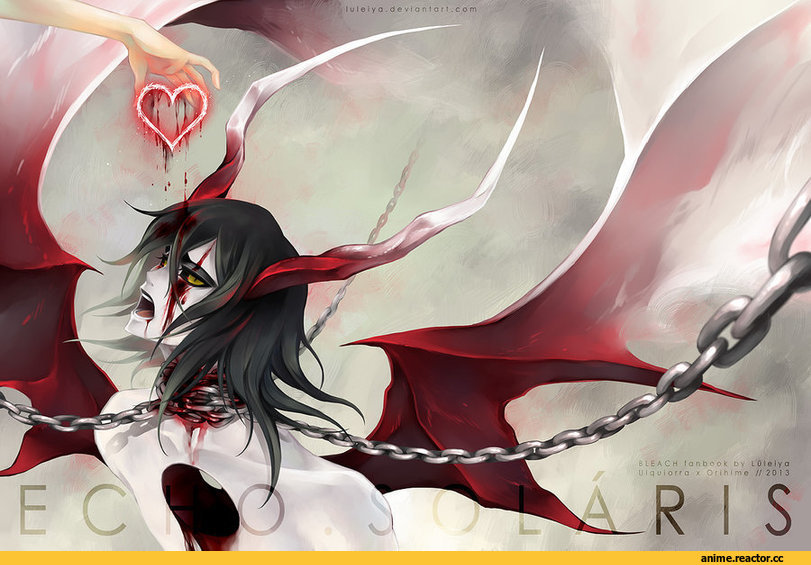 красивые картинки, art, ECHO.SOLARIS, Bleach, Ulquiorra Schiffer, Inoue Orihime, Anime