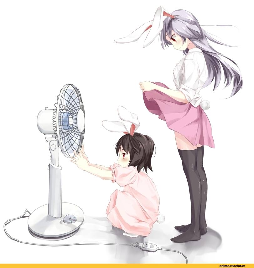 art, красивые картинки, Touhou Project, Reisen Udongein Inaba, Inaba Tewi, Usagimimi, Animal Ears, Anime