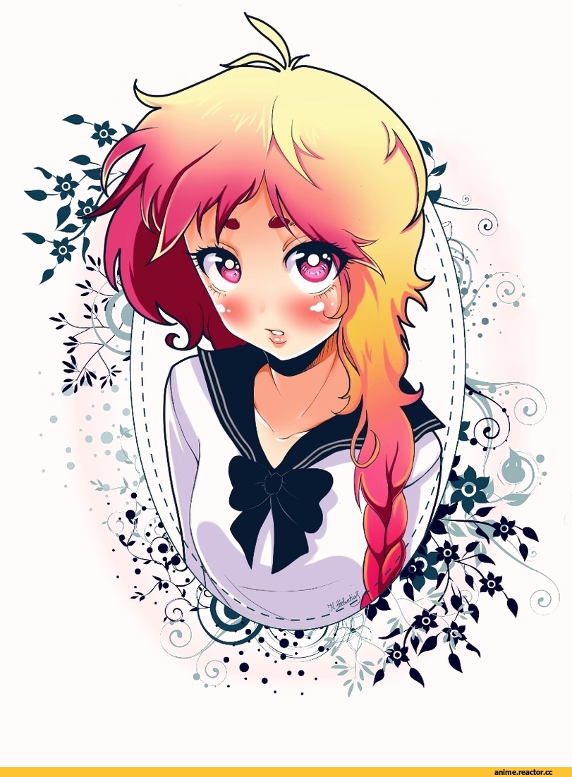 N.Adekvatius, красивые картинки, art, сделал сам, няшка, школьница, Anime