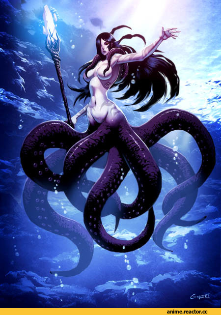Cecaelia, art, красивые картинки, мифология, Monster Girl (Anime), Anime Art, Anime
