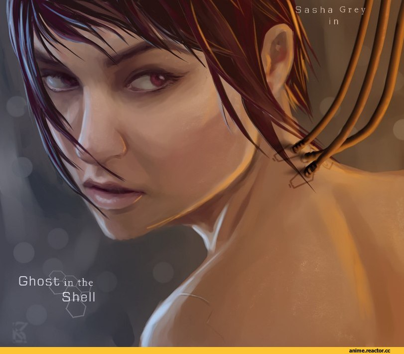 art, красивые картинки, девушка, Sci-Fi, sasha grey, призрак в доспехах, cyberpunk, удалённое, Anime
