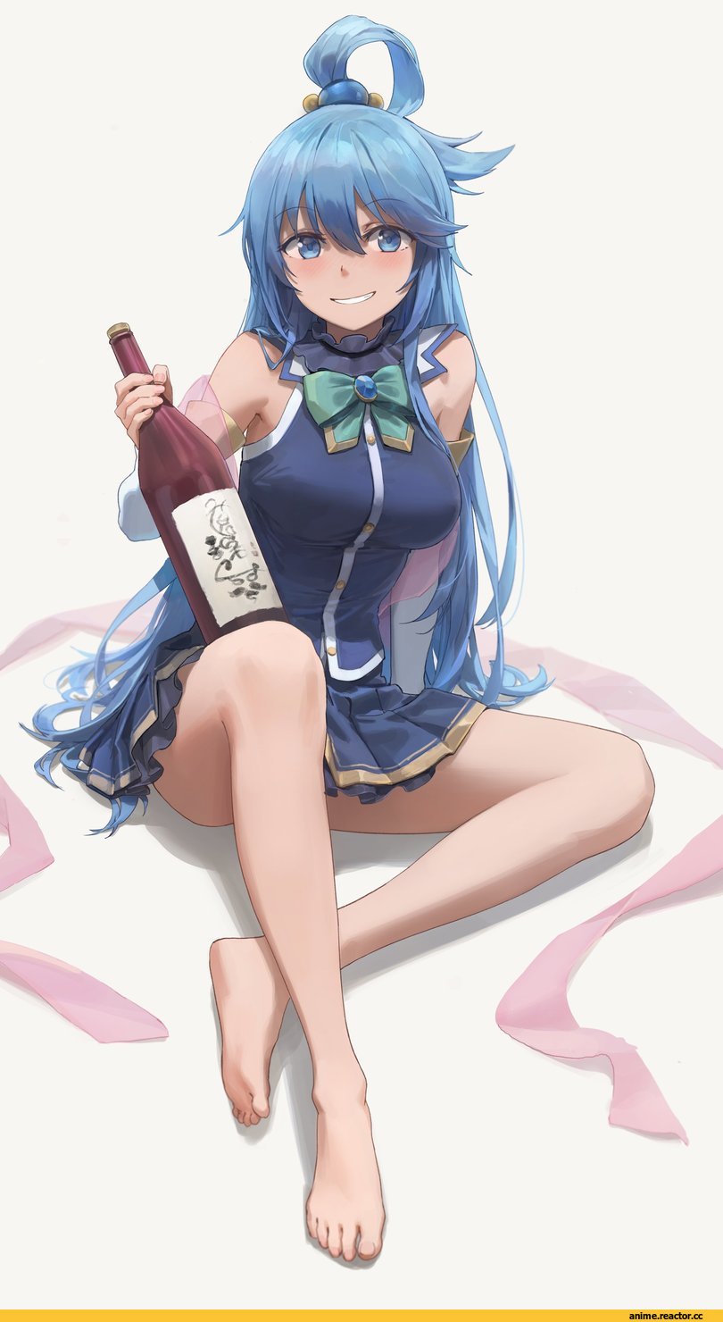 Aqua (KonoSuba), KonoSuba, yohan1754, artist, Anime Feet, Anime Ero, Anime