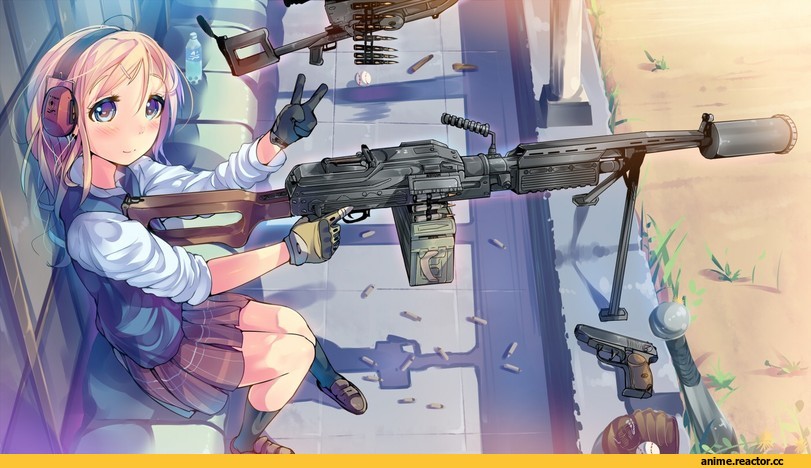 Anime Art, art, красивые картинки, Опасные Няшки, Российское оружие, под катом еще, Anime Няши, Anime