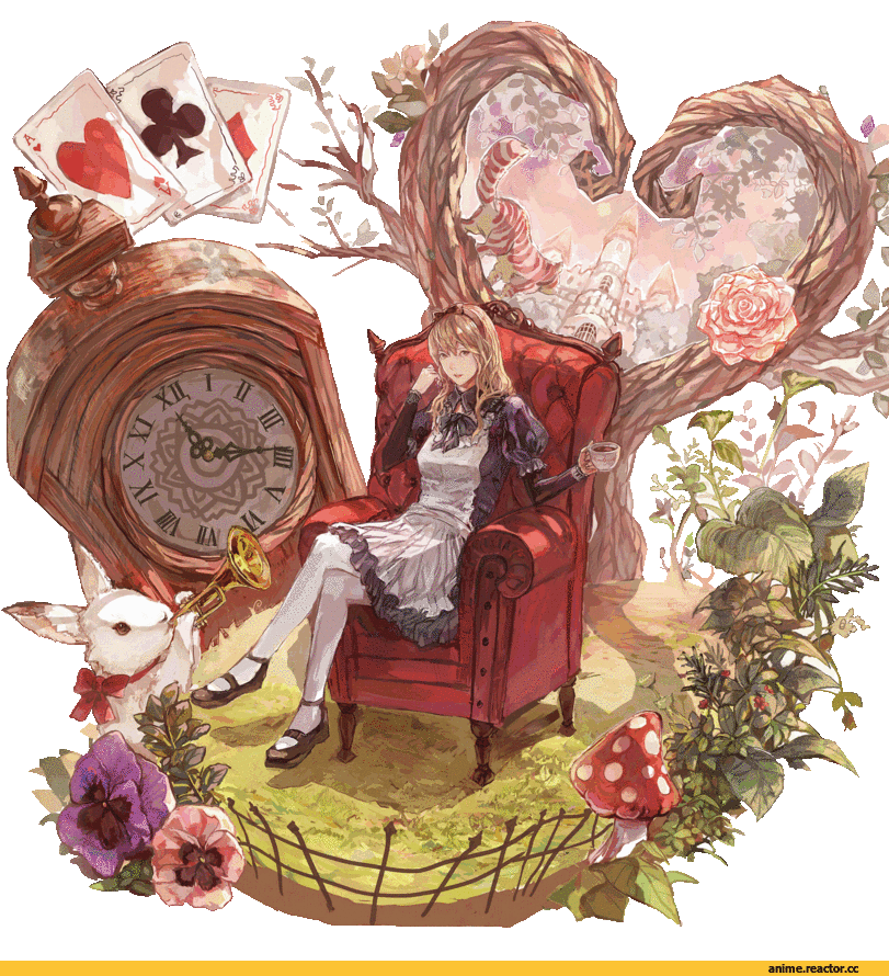 art, красивые картинки, alice in wonderland, Anime