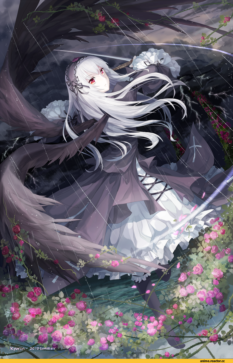красивые картинки, art, Rozen Maiden, Suigintou, Anime