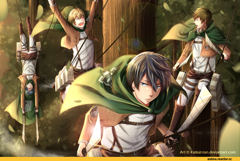 Shingeki no Kyojin, art, красивые картинки, Free!, Anime