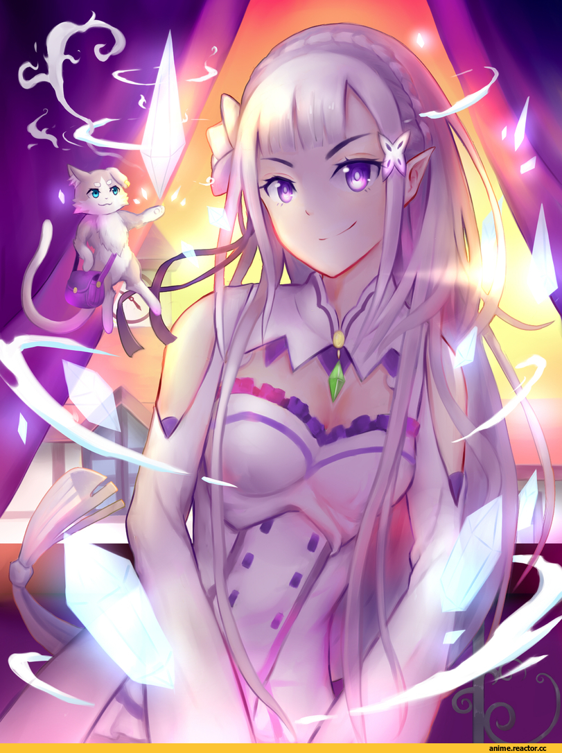 Re Zero Kara Hajimeru Isekai Seikatsu, Emilia (re zero), Pack (re zero), leovemomo, Anime