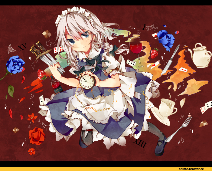 art, красивые картинки, Izayoi Sakuya, Touhou Project, Anime