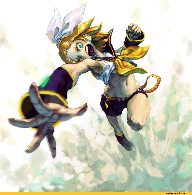 Kagamine Rin, Vocaloid, art, красивые картинки, Anime