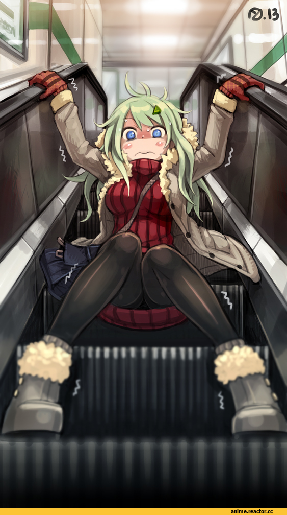 art, красивые картинки, эскалатор, Климакофобия, bailknight, Anime