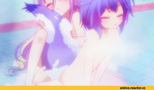 No Game No Life, Shiro, Hatsuse Izuna, Animal Ears, anime gif, Kitsune, Anime
