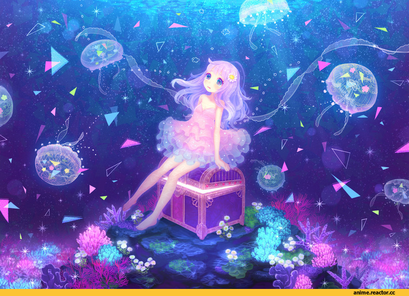 art, красивые картинки, Anime Original, обои, подводный мир, Anime